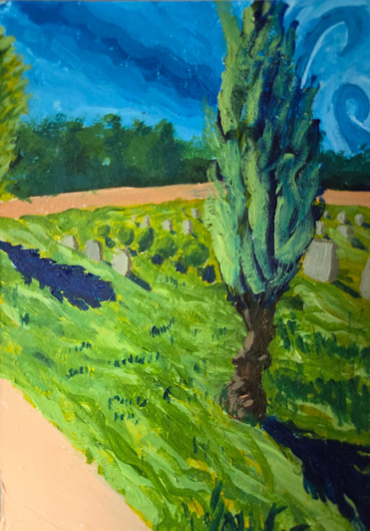 Artwork, acrylic on paper, 2026