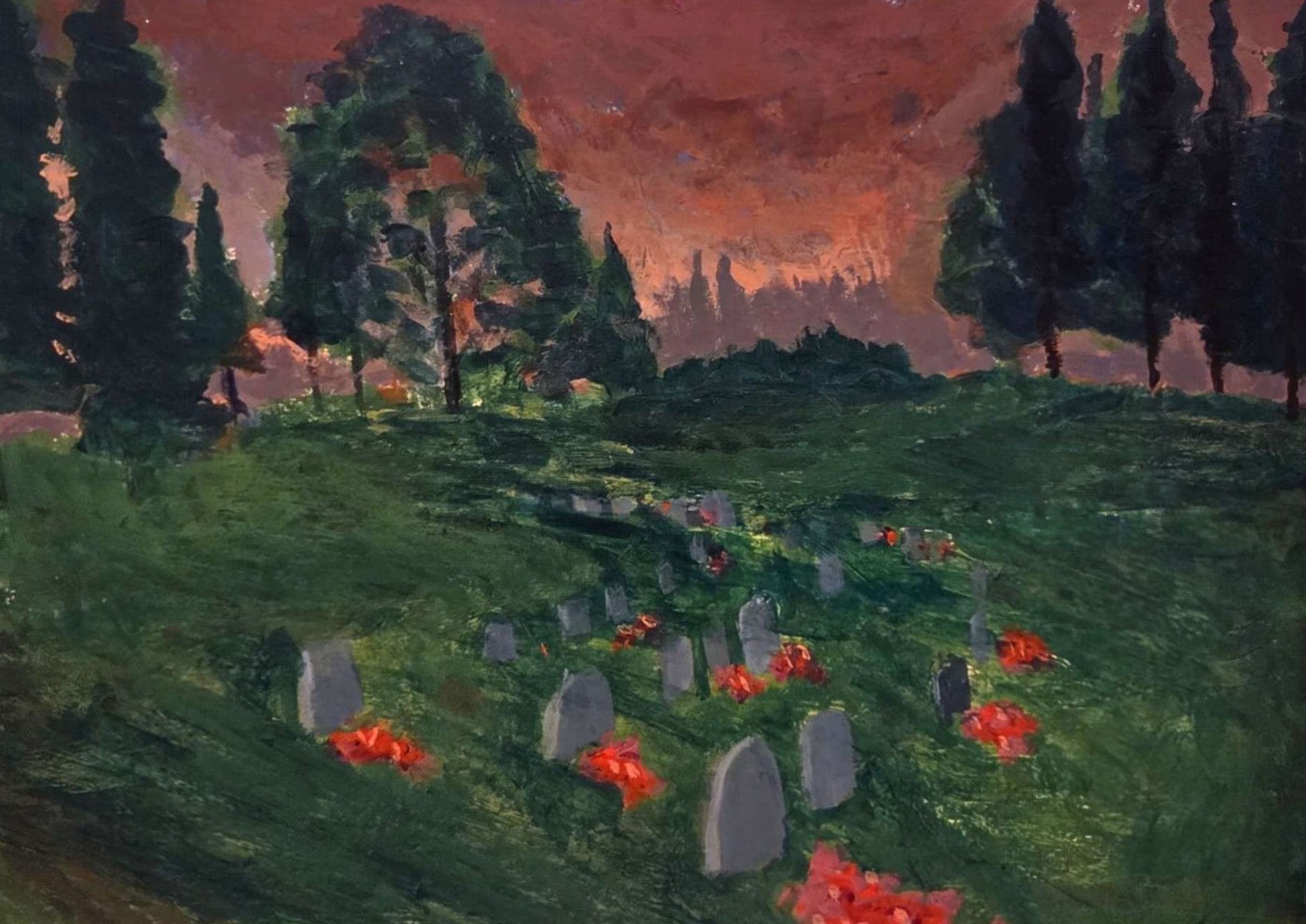 acrylic on paper, 2026
